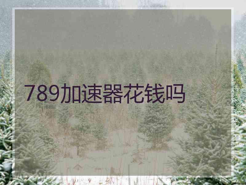 789加速器花钱吗