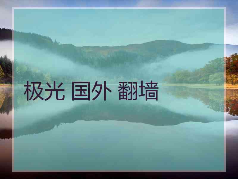 极光 国外 翻墙