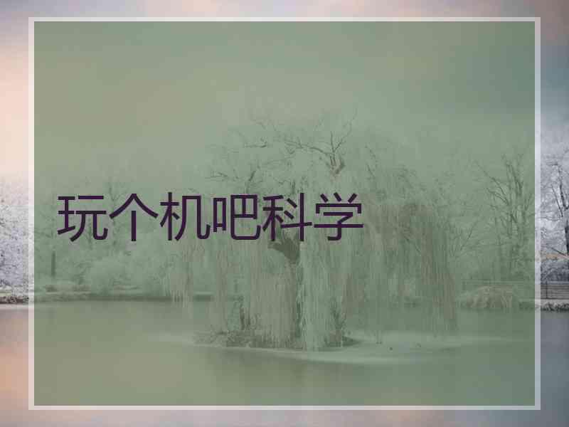 玩个机吧科学