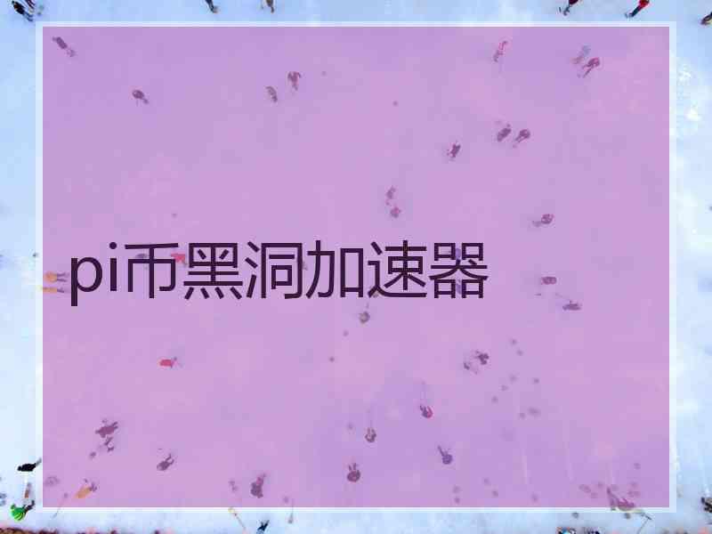 pi币黑洞加速器