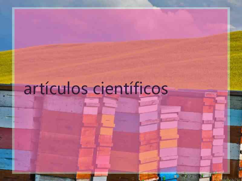 artículos científicos