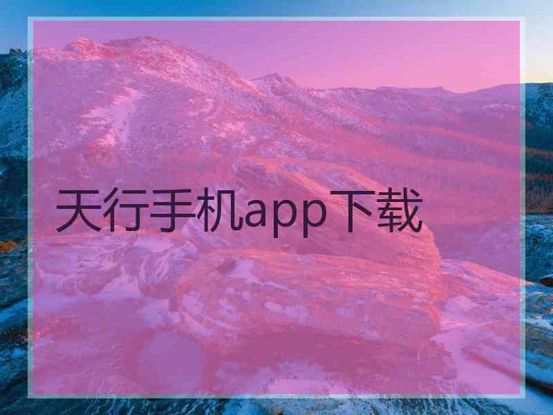 天行手机app下载
