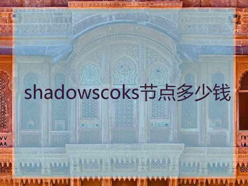 shadowscoks节点多少钱