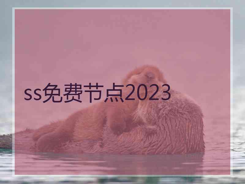 ss免费节点2023