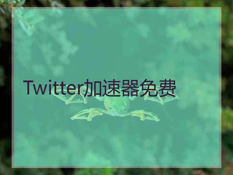 Twitter加速器免费