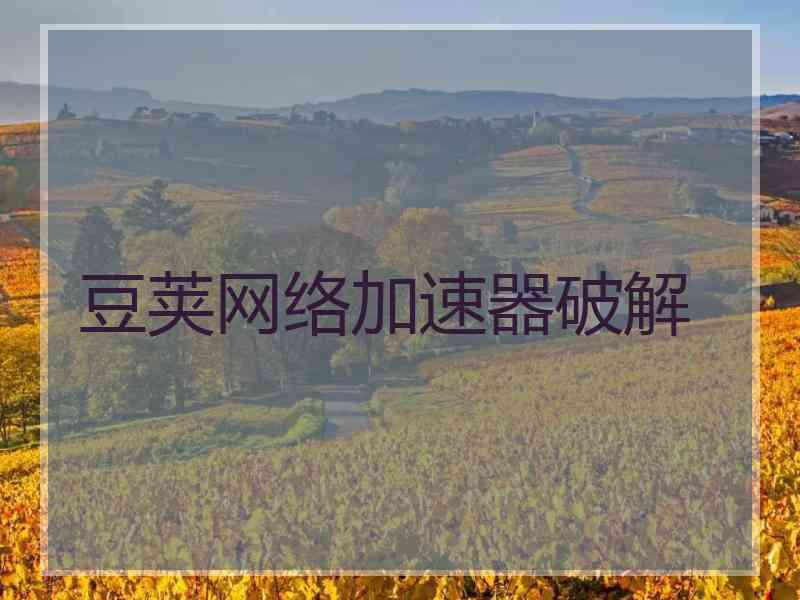 豆荚网络加速器破解