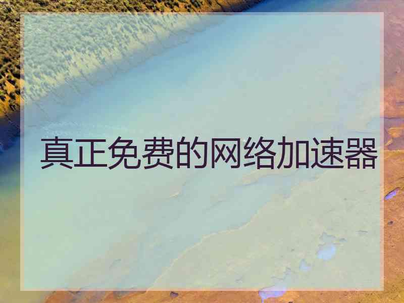 真正免费的网络加速器