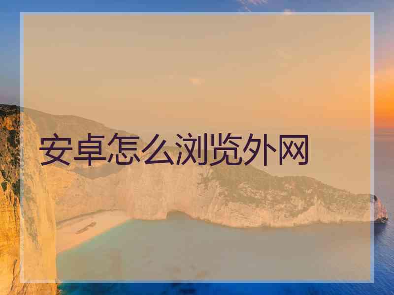 安卓怎么浏览外网