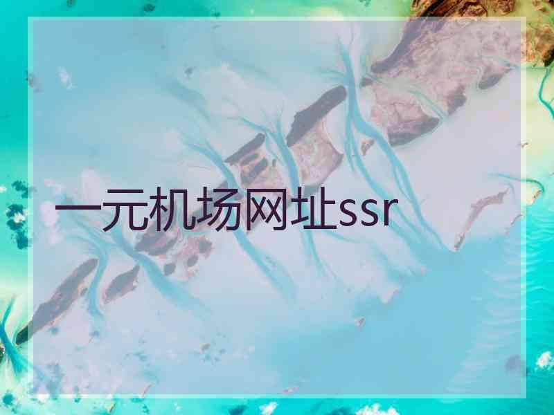 一元机场网址ssr