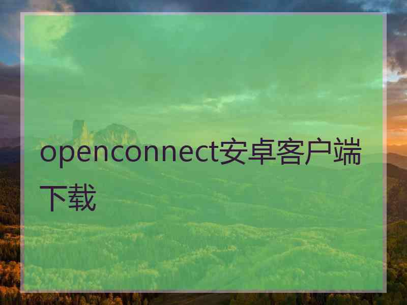 openconnect安卓客户端下载