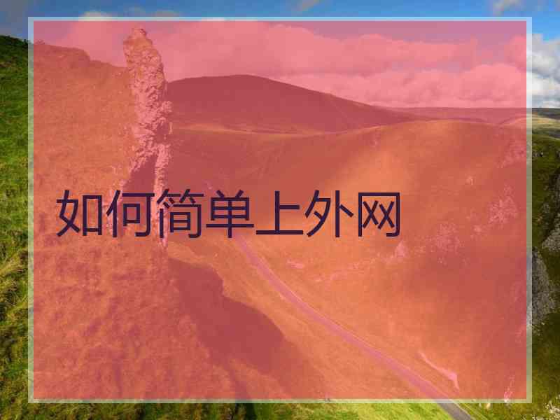 如何简单上外网
