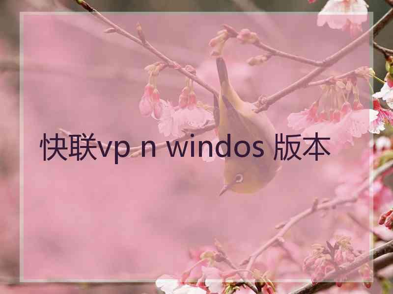 快联vp n windos 版本
