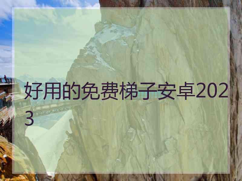 好用的免费梯子安卓2023
