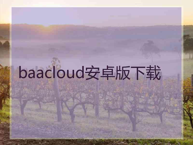 baacloud安卓版下载
