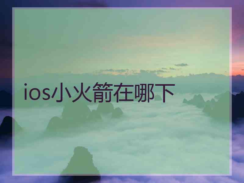 ios小火箭在哪下