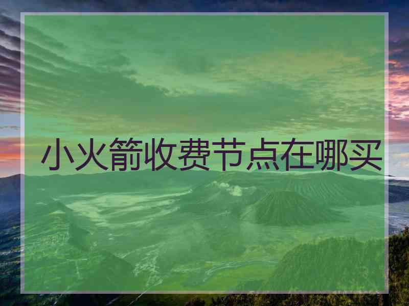 小火箭收费节点在哪买