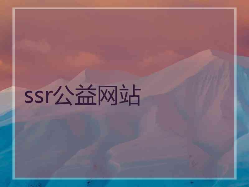 ssr公益网站