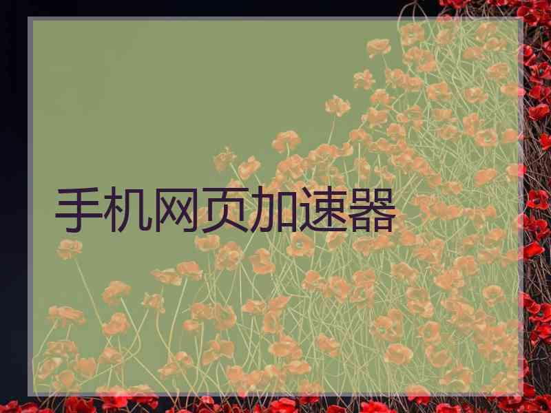 手机网页加速器