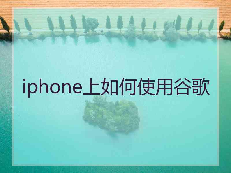 iphone上如何使用谷歌