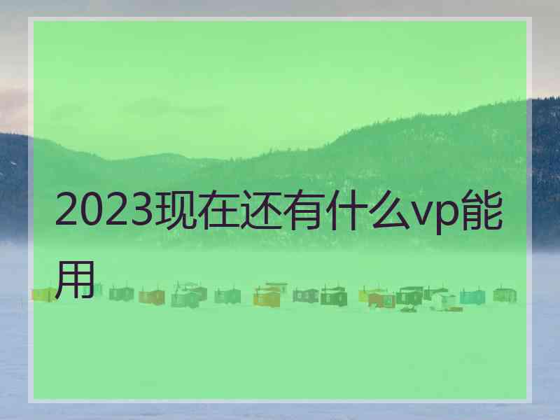 2023现在还有什么vp能用