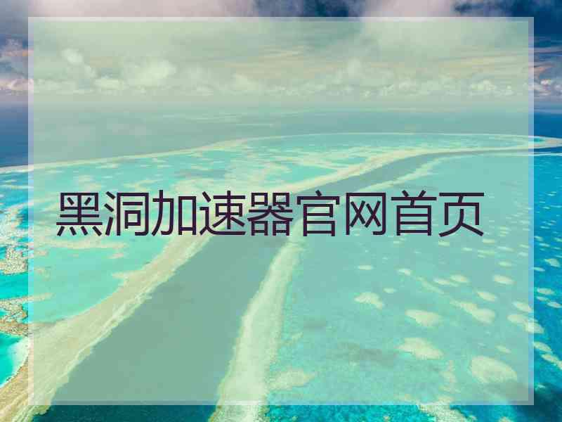 黑洞加速器官网首页