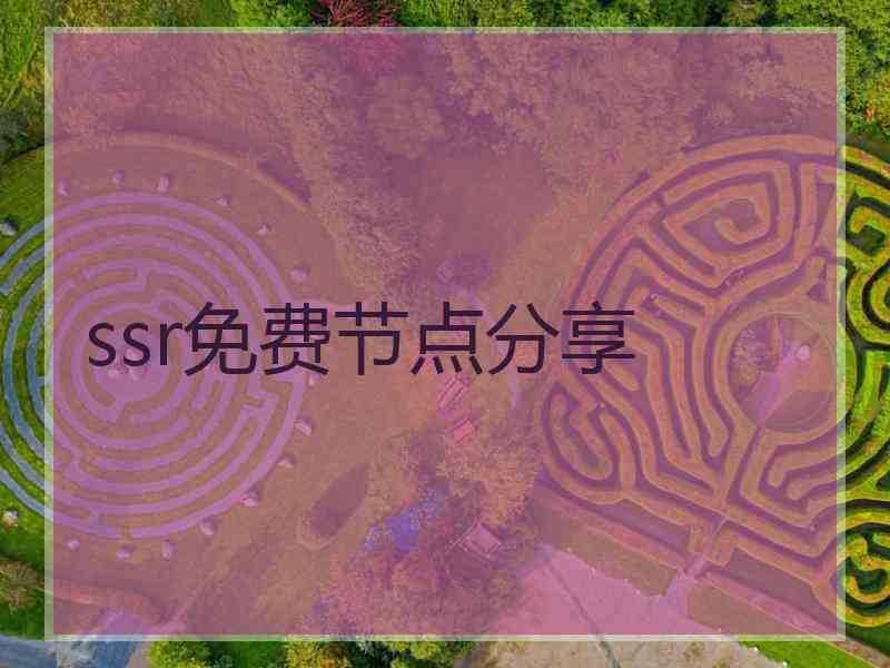 ssr免费节点分享