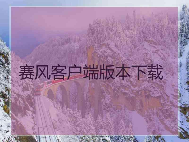 赛风客户端版本下载