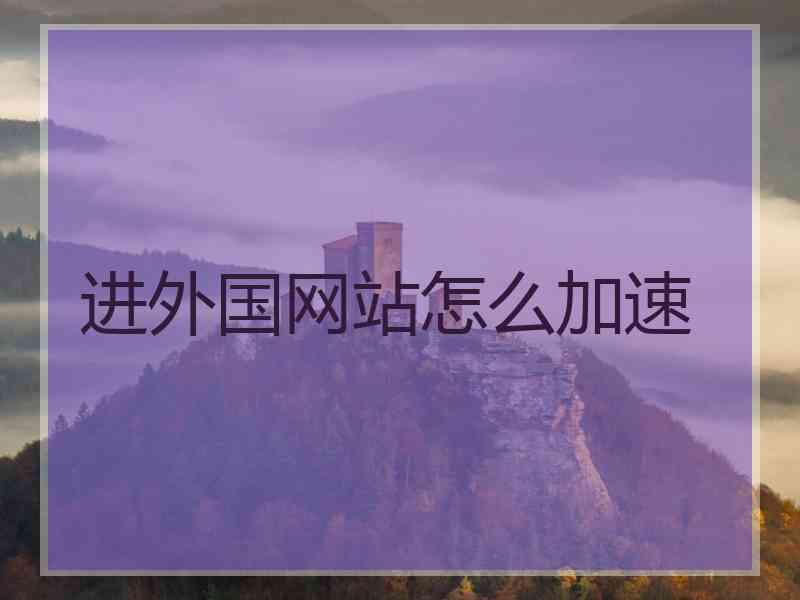 进外国网站怎么加速