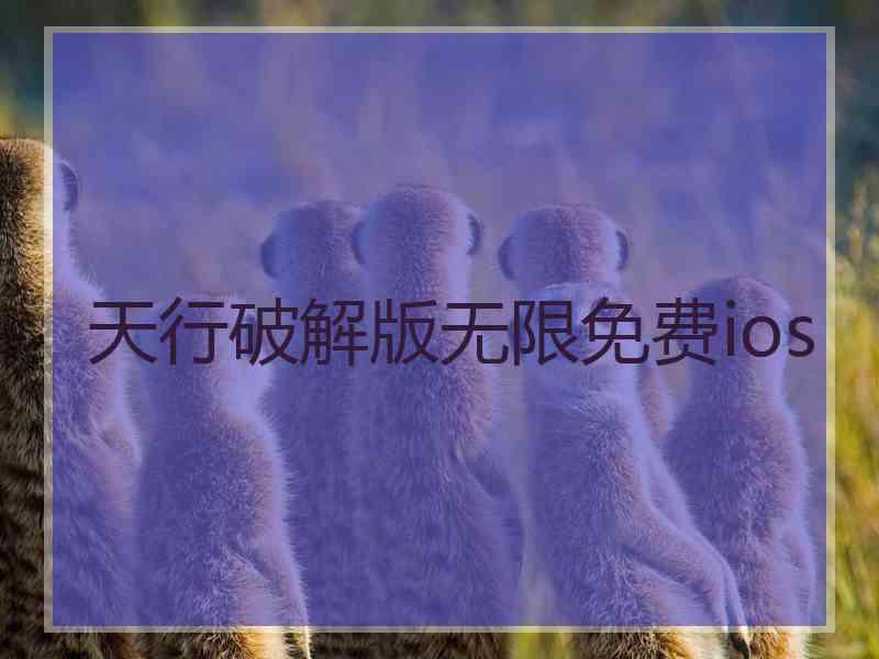 天行破解版无限免费ios